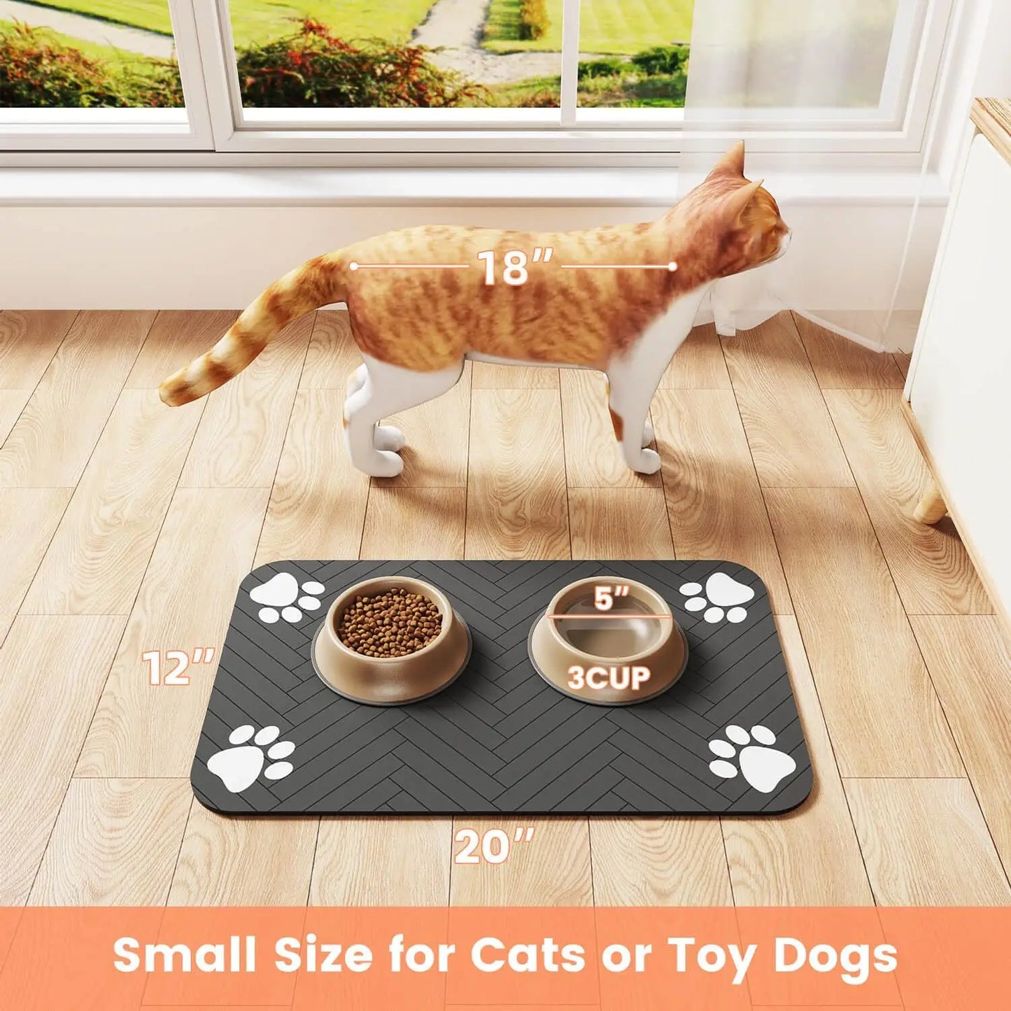 Absorbent Pet Feeding Mat Quickdry